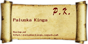 Paluska Kinga névjegykártya