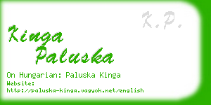 kinga paluska business card